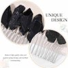Casdre Crystal Bride Wedding Hair Accessories Quartz Bridal Hair Comb Rhinestone Hair Piece for Women and Girls (E Black)