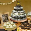 BUAEL Happy Birthday Gift Can Be 80 Age 3 Layers Of Black Gold Cake Filled With Cash Happy Birthday Day Money Cake Gift Party Supplies Money Gift Ideas For Birthday Cake