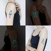 Oottati 15 Sheets Glow in Dark Night Fluorescence Luminous Temporary Tattoo Stickers, Snake Panda Jellyfish Border Collie Dog Whale Goldfish Shark Feather Cat Deer