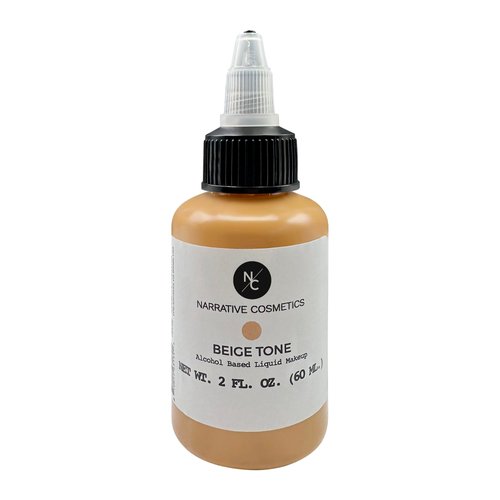 Narrative Cosmetics Flesh Tone Alcohol Airbrush Paints - 2 fl oz, Skin Safe, Quick Dry, Waterproof, Sweatproof, Transferproof Liquid Makeup for Tattoo Cover-Up, Bodypainting, FX Makeup - Beige Tone