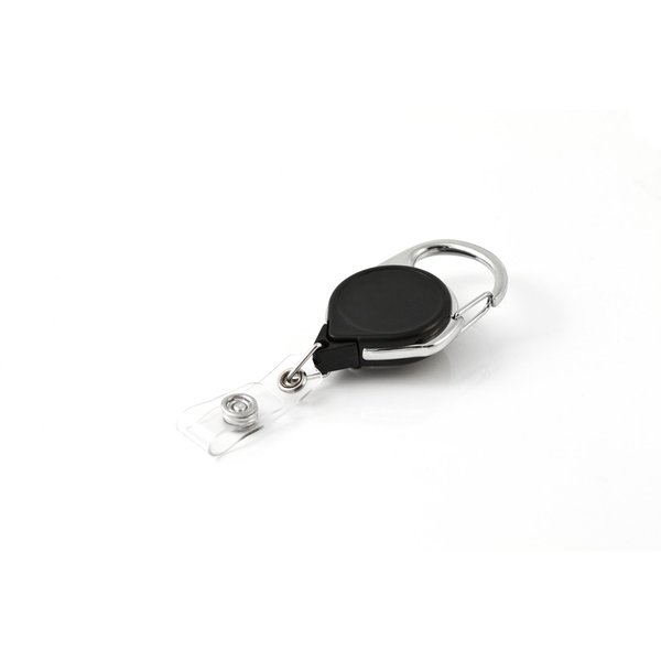 KEY-BAK RETRACT-A-BADGE Carabiner 25-Pack Twist-Free Retractable Badge Holder with 36" Cord and Black Reel, 0200-771