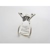 Generic Tiny small silver tone rounded metal hair claw clip