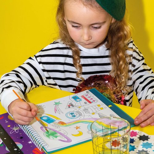 Floss and Rock Paint by Numbers, Space, 10.6-inches Length, Educational Activities for Kids, 48P5998