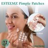 Advanced Invisible Pimple Patches For Face (72 Pack) - Hydrocolloid Patch with Tea Tree Oil - Vegan Friendly Hydrocolloid Acne Patches For Face and Skin - Pimple Patch Stickers - Acne Patch (12mm)