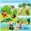 HOGOKIDS Party Favors for Kids - 12 Pack Animals Building Blocks Toy for Easter Gifts Goodie Bags Classroom Prizes Stocking Stuffers Building Set Valentines Day Birthday Gift for Boy Girl Ages 6-12+