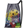 Rudmox Drawstring Mesh Ball Bag, Foldable Swim Bags, Mesh Backpack for Soccer Ball, Basketball, Gym, Beach Bag for Carrying Swimming Gear (L)