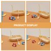 Ciieeo 1 Set of Miniature Boat Figure Plastic Fishing Boat Swimming Ring Chinese Style Boat Model Ocean Beach Fairy Garden Micro Landscape Dollhouse Ornament