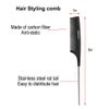 Clamp Hair Brush Straightener Detangler Splint Comb Nylon Bristle Double Sided Straightening Brush Air Vented Flat for Wet,Dry,Fine,Thick Natural Hair
