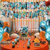 Dolphins Party Decorations,Dolphins Birthday Party Supplies Includes Banner - Cake Topper - 12 Cupcake Toppers - 18 Balloons