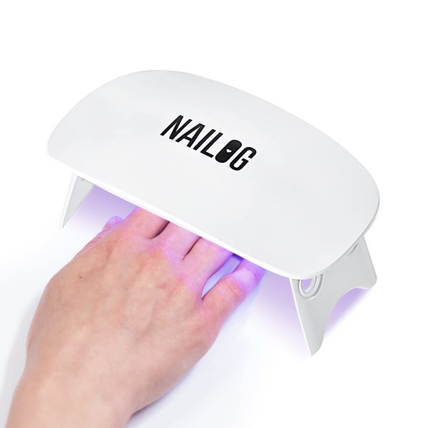 NAILOG UV LED Nail Lamp, Mini 6W UV Light with USB Cable, Portable Nail Dryer Light for Gel Nails Polish Manicure, Handheld Nail UV Lamp for Curing