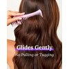 Detangling Hair Comb for Women - 2-Sided Gentle Styling Comb With Wide and Fine Teeth - Conditioning and Detangling Comb for Thin, Thick, Curly, Straight, and All Other Womens Hair Types by Keranique