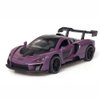 iPariser Toy Cars McLaren Senna Model Purple Alloy Collectibles Die-cast Vehicles with Sound and Light