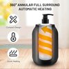 Massage Oil Warmer Bottle Professional Electric Lotion Digital Heater for SPA, Automatic Oil Warmer Heated Oil Lotion Cream for Salon, Barber Shops, Home, with Two Oil Bottle Dispenser (Black)