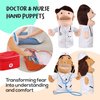Pretend Toy Medical Kit with Doctor & Nurse Hand Puppets - Eases Fear for Kids, Educational Roleplay Toy for Toddlers & 3+ Toys for Girls Boys, Pretend Playset, Kids Doctor Set
