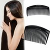 Dwwffer 8 Packs French Twist Comb,Plastic Side Hair Combs with 29 Teeth Hair Comb Hair Clip Combs for Fine Hair Accessory for Women- Black