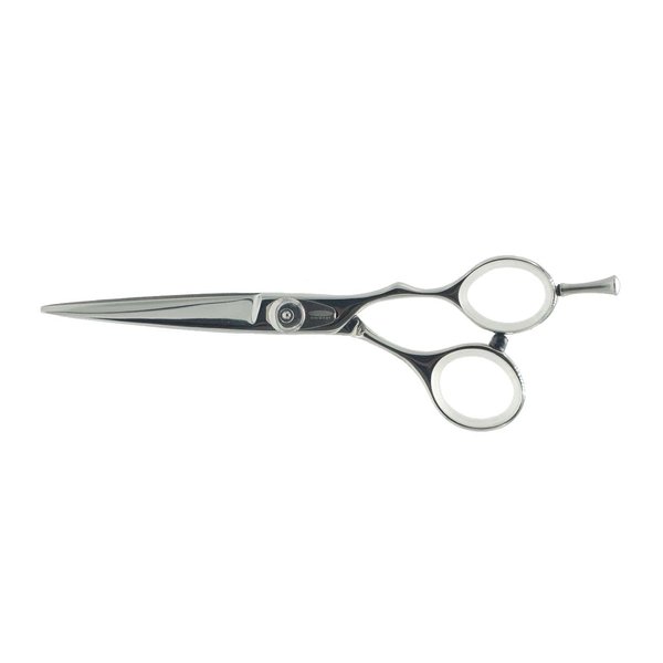 Cricket Logo Gold Series Pro 5.75” Hair Cutting Shear Professional Stylist Barber Haircutting Scissors, Stainless Steel, Convex Edge, Includes a Hair Dryer Gift