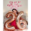Rose Gold 6 Balloon, Number Balloons 40 Inch, 6th Balloons for Birthday Decorations, Rose Gold Party Supplies 6 Birthday Balloon, Number 6 Balloon