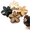 Luvearo Flower Hair Clips for Women 2.8 Inch for Thick Thin Curly Hair Accessories, Cute Girl Gifts, Plumeria Claw Matte Neutral Colors