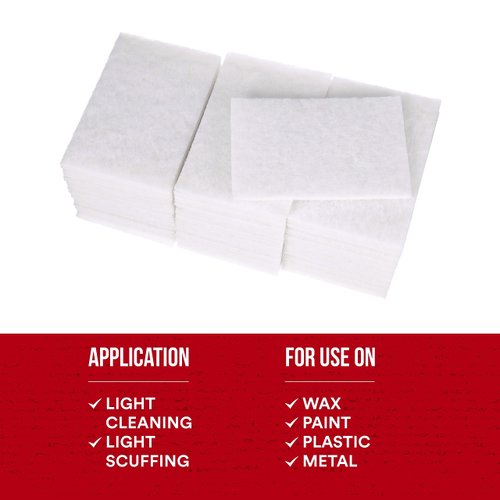 Scotch-Brite Light Cleansing Hand Pad 07445, SF Grade, 6 in x 9 in, Mild Abrasive Hand Sanding Pad, For Metal, Vinyl, Porcelain and Other Delicate Surfaces, Pack of 20