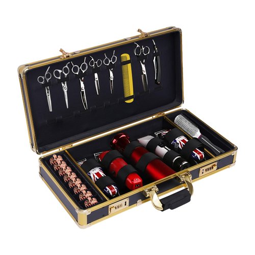 Barber Carrying Case with Code Lock Barber Travel Case Barber Case Organizer with Portable Handle, Barber Briefcase Tool Box for Barbers Manicurists Beauticians
