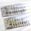 DIAO79NI Rhinestones 1440pcs SS3 Glass Nail Art Crystal Clear White Flatback Gemstones for Crafts Nails Makeup Bags and Shoes Decoration（SS3, Clear White）