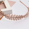 Women Lady Greek Roman Laurel Leaf Hair Hoop HeadBand Bridal Hair Crown Headdress Metal Leaf Branch French Hair Bands Hair Accessories (Rose gold)