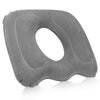Leinuosen 1 Pc Inflatable Seat Cushion 18.1'' x 15.7'' x 4.7'' Portable Lift Donut Pillow Height Adjustable Hemorrhoid Pillow for Tailbone Back Pain Bed Sore Home Car Chair Wheelchair Sitting, Gray
