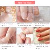 Wobe 600pcs (25 Sheets) Double-Side Nail Glue Sticker Waterproof Breathable Jelly Double Sided Nails Adhesive Tabs for False Nail Tips Nail Glue Transparent Flexible Fake Nail Glue