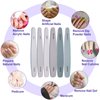 Nail File and Buffer Set, 6 Pcs Professional Nail File Kit for Acrylic and Natural Nails, 100/150/180/220/240/280/1000/4000 Grit Soft Nail Filer Gel Nail Files & buffers Filing Emery Board Home Salon