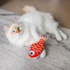 Leo's Paw Mini Floppy Fish w/Silvervine & Catnip Stimulating Real-Life Fish Impression Keeps Kitty Active & Entertained Prevents Boredom & Destructive Behaviour Cat Kicker Toy for Exercise & Play