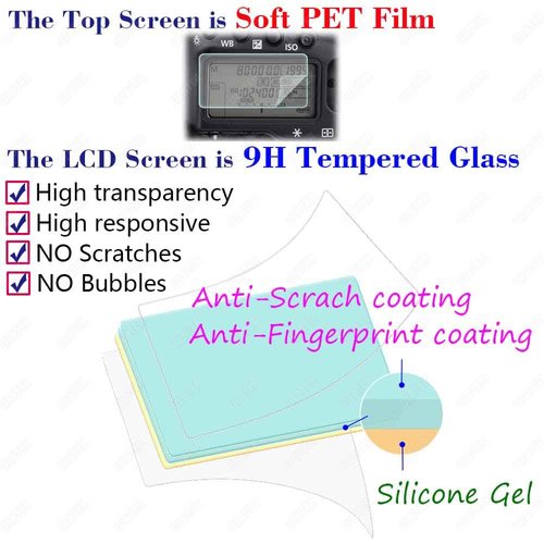 ULBTER Screen Protector for Fujifilm GFX 100 II Fuji GFX100 II LCD + PET Top Flim [2+2Pack] Tempered Glass 0.3mm 9H Hardness Anti-Scrach Anti-Fingerprint Anti-Bubble
