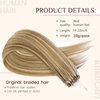 KiiKiiGirl Microlink Hair Extensions - Human Hair,14inch Micro link Hair Extensions Human Hair Micro Beads Hair Extensions Human Hair Blonde Highlighted Bleach Blonde 30G/Pack