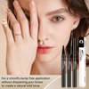 4-Head Split Waterproof Long-lasting Eyebrow Pencil, 2PCS Waterproof Magic Eyebrow Pencil Microblading Eyebrow Pencil,Creates Natural Looking Brows Eye Eyebrow Makeup Eyebrow Pen (Black-2pcs)