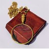 Arch Instruments 50Mm Brass Magnifying Glass A Beautiful Necklace Chain Library Reading Fine Print Zooming Increase Vision Jewelry