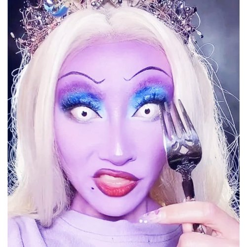 Mysense Light Purple Face Body Paint Stick, Purple Eye Black Stick Baseball Softball Football, High Pigment Body Painting Cream Blendable Stick for Halloween SFX Ursula Costume Cosplay Party Makeup