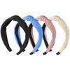 MHDGG 4Pcs Knotted Headbands, Non-Slip Wide Headbands for Women, Fashion Topknot Hair Accessories in Solid Colors