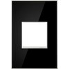 Legrand adorne Mirror Black, 1-Gang Wall Plate, AWM1G2MB4