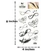 Black Infinity Birds Temporary Tattoo Sticker Decal Festival Sexy Body Paint Realistic Fake Waterproof Tattoos for Man Women (Pack 2 PCS.)