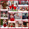 KYEESE Holiday Dog Sweater Christmas Hoodie with Leash Hole Reindeer Snowflake Red Dogs Knitwear Small Pullover Pet Sweater Christmas