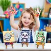 HOIYLDS Framed 4 Pack Paint by Number for Kids, Cute Animals Paint by Numbers for Kids Ages 8-12, Paint by Numbers Kits Children Beginner, DIY Acrylic Oil Painting for Home Wall Decor (8x8inch)