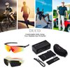 DUCO Polarized Sports Cycling Sunglasses for Men with 5 Interchangeable Lenses for Running Golf Fishing Hiking Baseball
