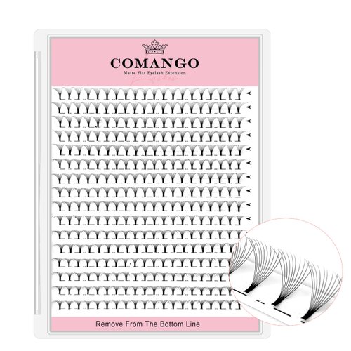 320Fans 16 Lines Short Stem 10D Russian Pre Made Volume Fans 0.07MM Premade Fans Eyelash Extensions C/D Promade Lash Extensions (320Fans-10D-0.07-C-10mm)
