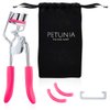 Silicone Eyelash Curler with Refill Pads & Satin Pouch Designed for No Pinching or Pulling and Perfect for Those with Straight Flat Lashes Wanting Dramatic Long Lasting Seamless Curls