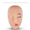 Microblading Practice Face Skin, 3pcs 5D Practice Skin Head Silicone Semi Permanent Microblading Training Facial Skin Lash Mannequin Head for Makeup