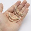 4Pcs Gold Moon Pearl Hair Clips Sparkly Rhinestone Clips Star Small Metal Hair Barrettes Decorative Wedding Hair Accessories for Women Girls Bride