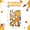 48 Sheet Make A Safari Animal Sticker Make Your Own Safari Animal Zoo Safari Themed Fun Stickers Safari Party Favors for Animal Party Favors, Rewards, Art Craft with 8 Designs