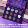 SELESTIA BEAUTY Makeup Eyeshadow Palette Dark Fantasys- 12 Shades with Matte, Shimmer, Satin and Glitter Finishes - Ideal as Women's Gifts for Christmas - High Pigmented Eye Shadow Palette - 0.47 Oz