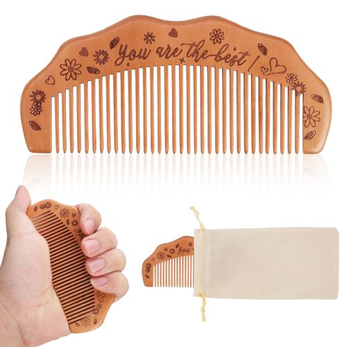Birthing Comb with Affirmation Gifts for Labor and Delivery - Wooden Comb and Essentials for Expectant Mothers
