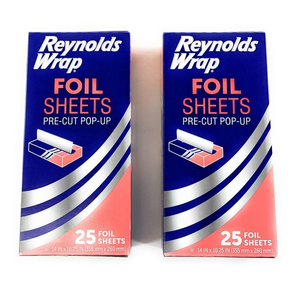 Reynolds Wrappers Pop Up / Foil Sheets (2 Pack) No cutting or Tearing