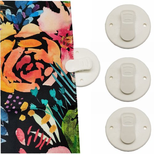 HONEYSEW Shower Curtain Clips Shower Windproof Splash Guard Self Adhesive Shower Curtain Weight Clip (4pcs)